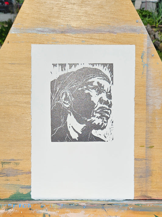 Art Print: Portrait looking away*, 7.5" x 11 1/8"