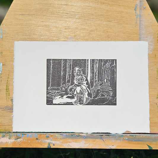 Art Print: Figure in robes*, 7.5" x 11 1/4"