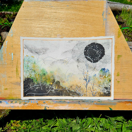 Abstract Landscape: Fat magick, 11.25" x 7.5"