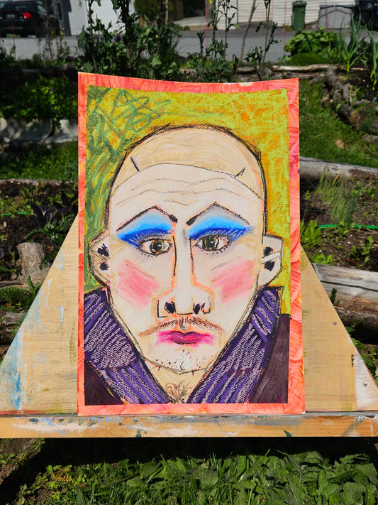 Abstract Portrait: Drag Queen, 18" x 12"