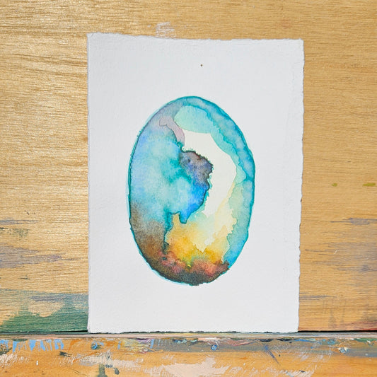 Abstract Landscape: Bonfire, 5.5" x 7.5"
